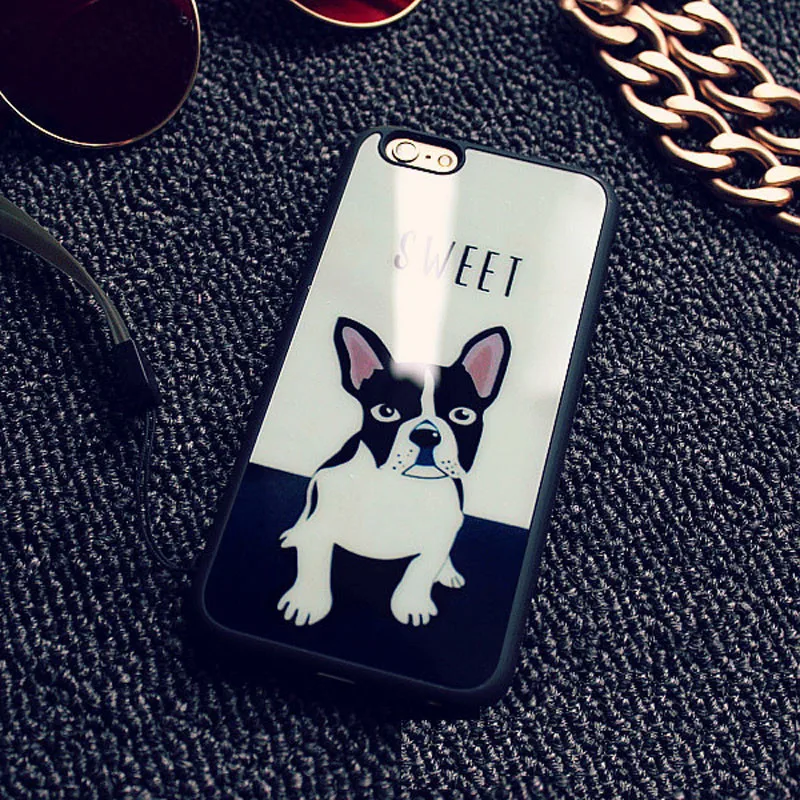 Hot Selling Retail Cool Cute French Bulldog Coque Silicon TPU Soft Back Cover Case For apple iphone 5/5s/5se 6/6s 7 8plus 5.5inc |