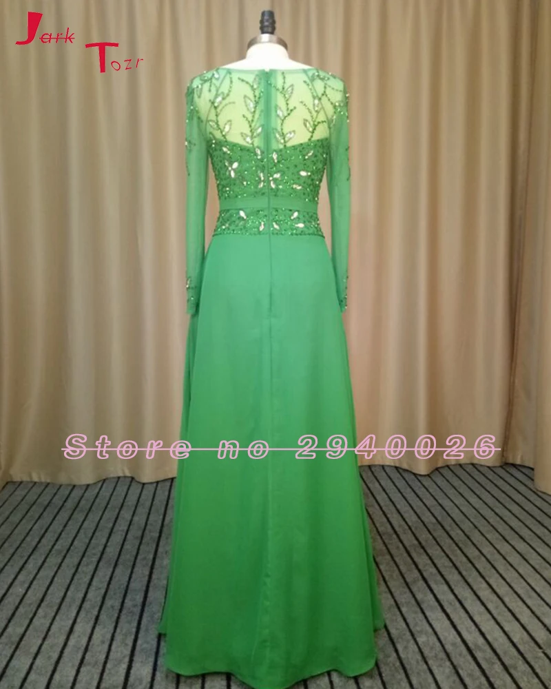 Jark Tozr Новое поступление Vestidos De Festa платье с длинным рукавом расшитое блестками
