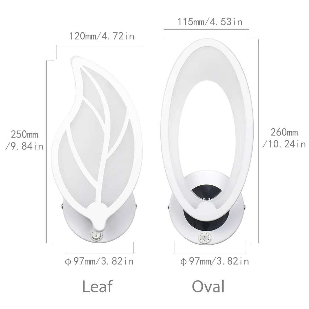 White Modern Wall Lamp 7W 85-265V AC Bedside Bedroom Stair Indoor Lighting LED Sconce Reading light Hotel Decorative | Лампы и