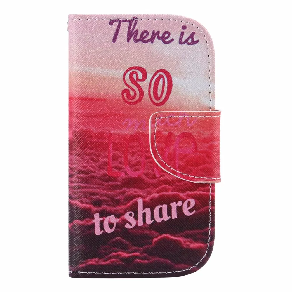 Флип чехол для телефона Samsung Galaxy S3 Mini Высокое качество PU кожаный бумажник с карт