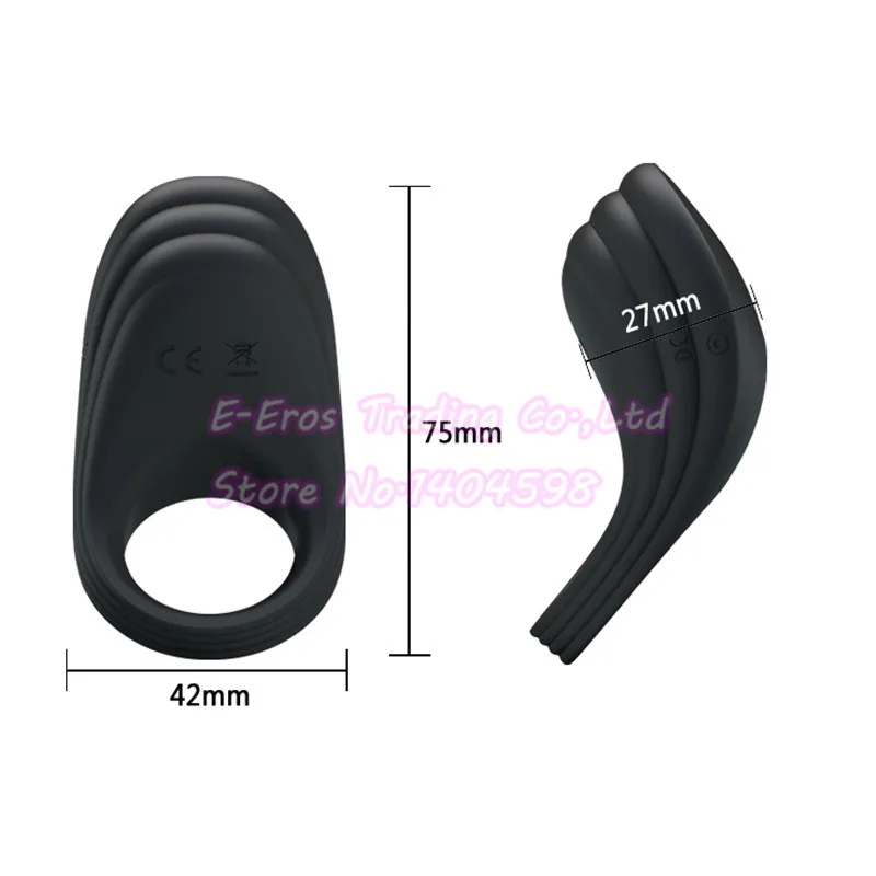 LEten USB Перезаряжаемые 7 Режим вибраций кольцо для пениса Силиконовое вибратор на