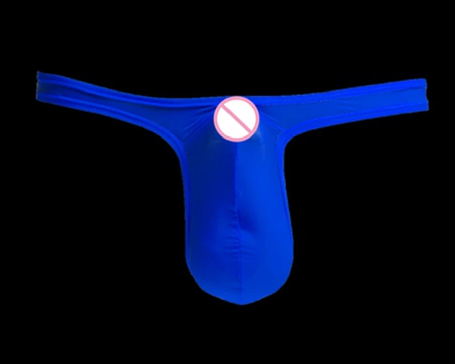 Men 's ice silk thongs sexy men' s underwear translucent gay jockstrap string homme |