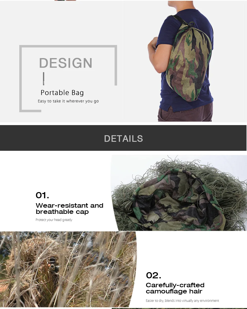 Охотничий Ghillie костюм Millitary Тактический Ghillie костюм камуфляж плащ джунгли пустыня лесной Снайпер наблюдение за птицами пончо