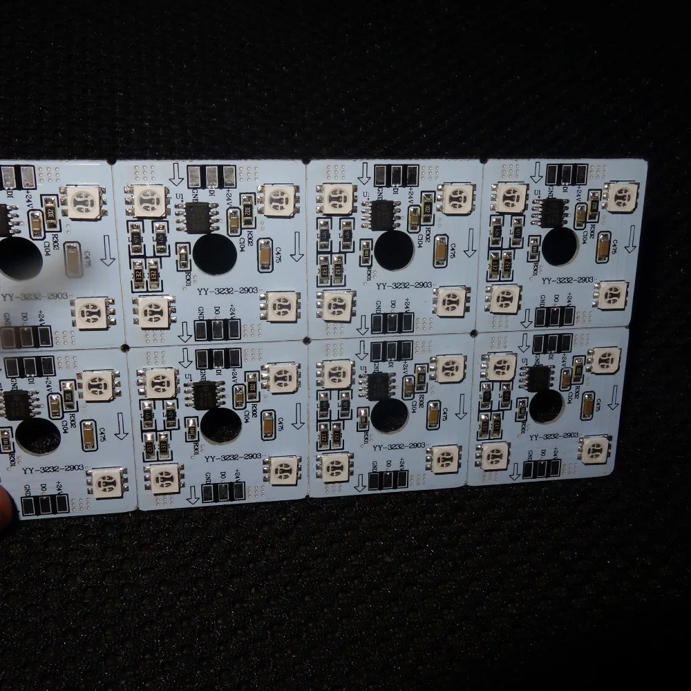 

DC12V UCS1903 5050 SMD addressable pixel PCBA,4pcs 5050 SMD LED;0.96W;30mm*30mm
