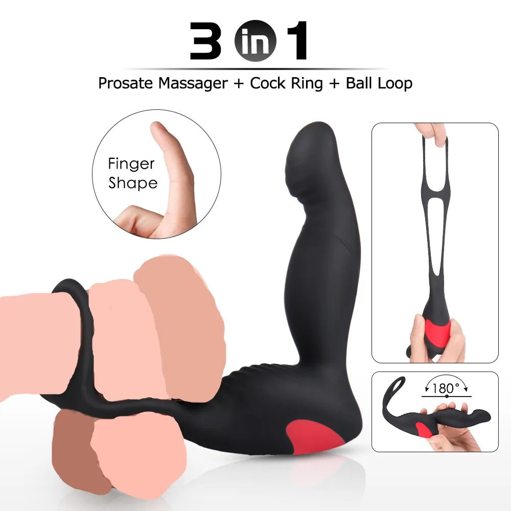 Wireless Remote Control Anal Sex Toys for Men Prostate Massager Butt Plug Vibrator Ring Penis Adult Couple |