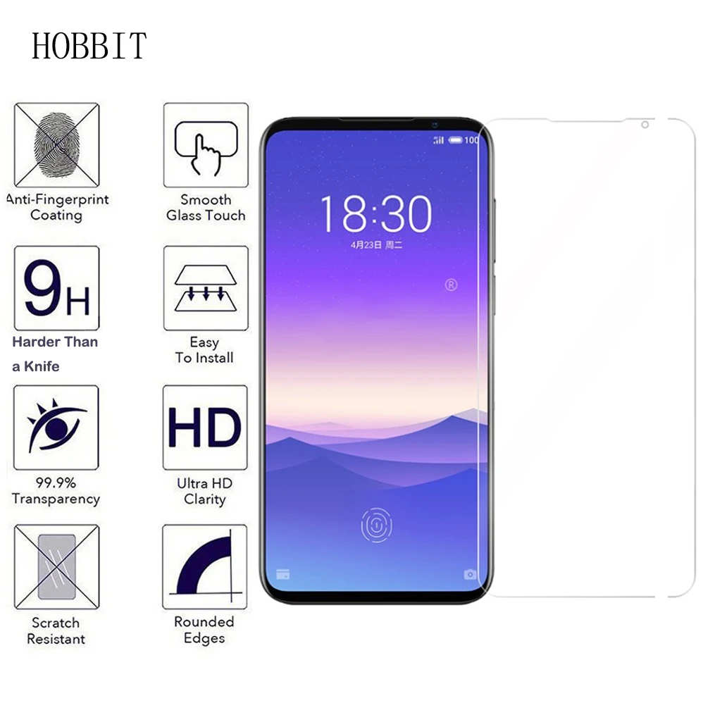 Закаленное стекло 9H 2.5D для MEIZU 16 S 2 шт. ультратонкая Защитная пленка экрана