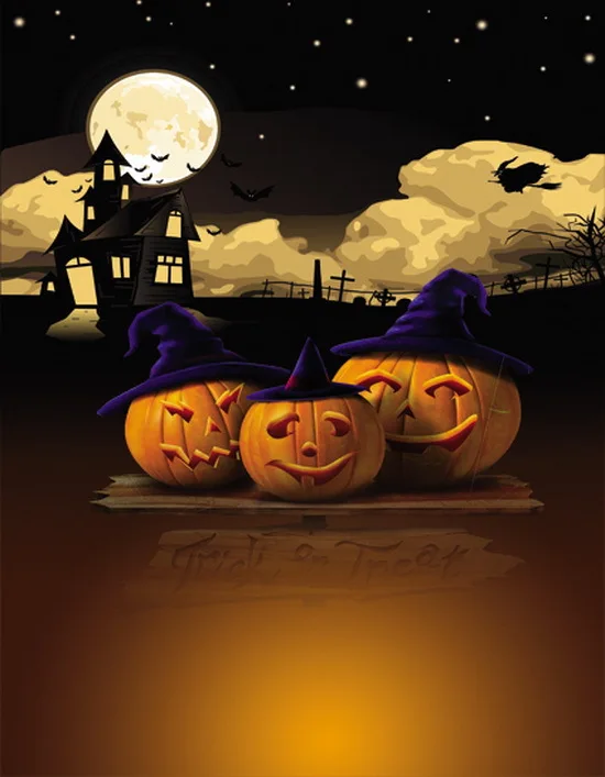 

7X10ft Thin vinyl cloth photography backdrops computer Printing photo backdrops halloween backgrounds for photo studio Ha-025