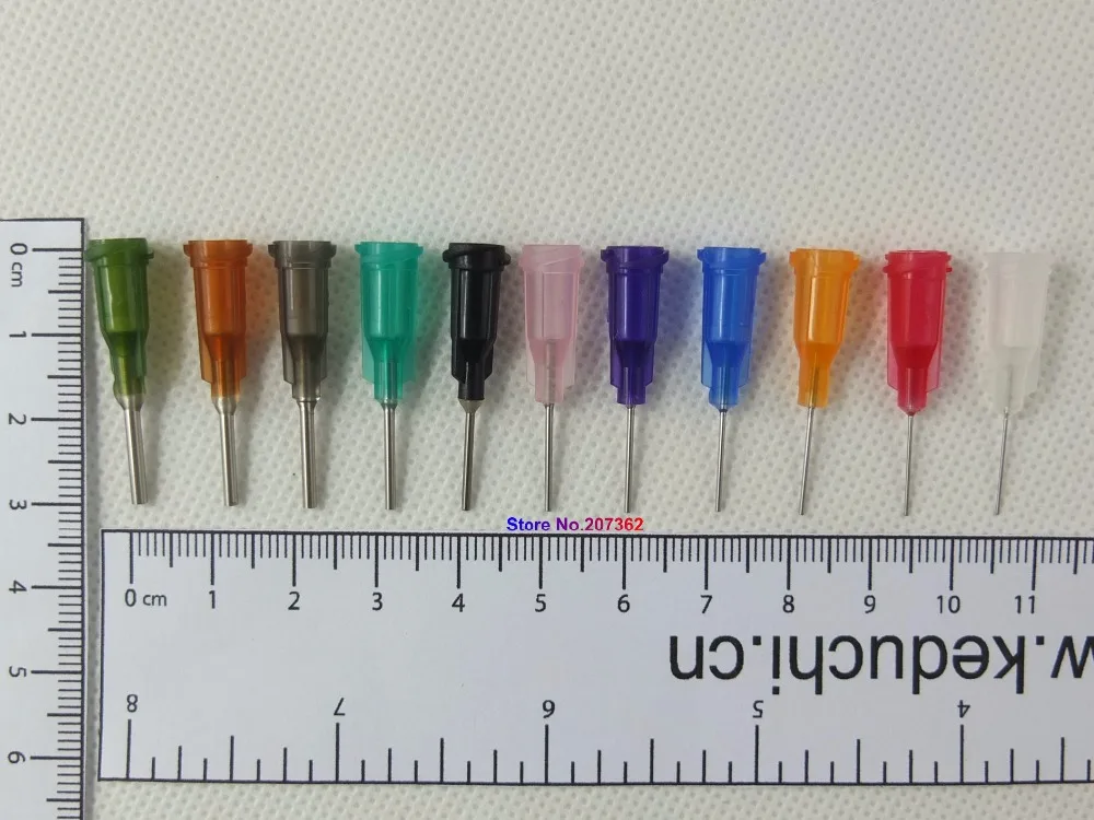 Ассорти 1/2 дюйма эпоксидной смолы жидкости точность тупой иглы наконечники (14 г 15