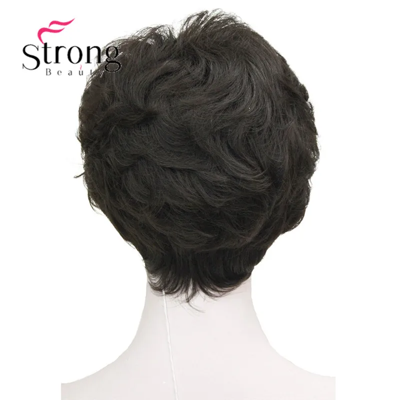 StrongBeauty женский короткий синтетический парик из натуральных волос, светильник, парик из коричневых волос