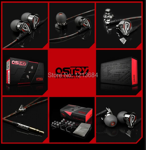 Коробке! Ostry KC06A 10 мм двухкамерный динамический супер бас HIFI вакуумное покрытие стерео внутриканальные музыкальные наушники для iPhone