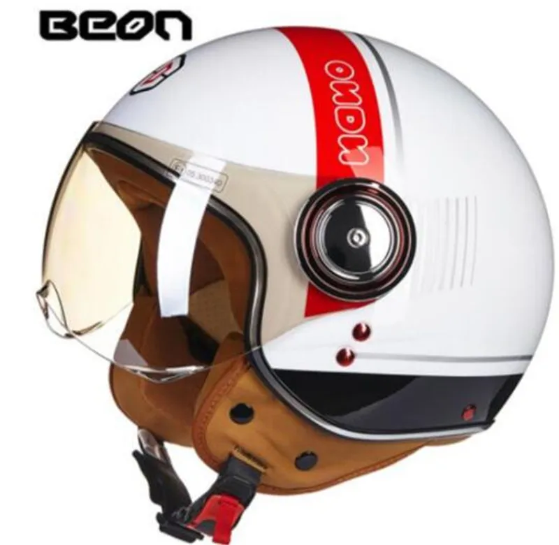 BEON мотоциклетный шлем Chopper 3/4 с открытым лицом винтажный Moto Casque Casco Capacete для мужчин