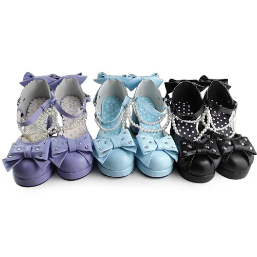 

Princess sweet lolita Lolilloliyoyo antaina gothic cos shoes custom Tai an na lolita summer beads chromophous an127 PU feather