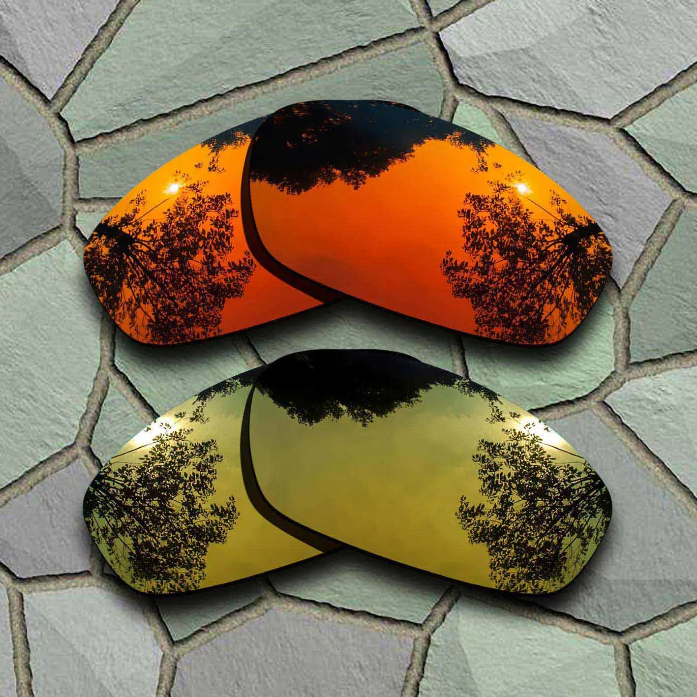 Red-Yellow Golden Солнцезащитные очки поляризованные Сменные линзы для Oakley Juliet-variets - Цвет линз: Red-Yellow Golden