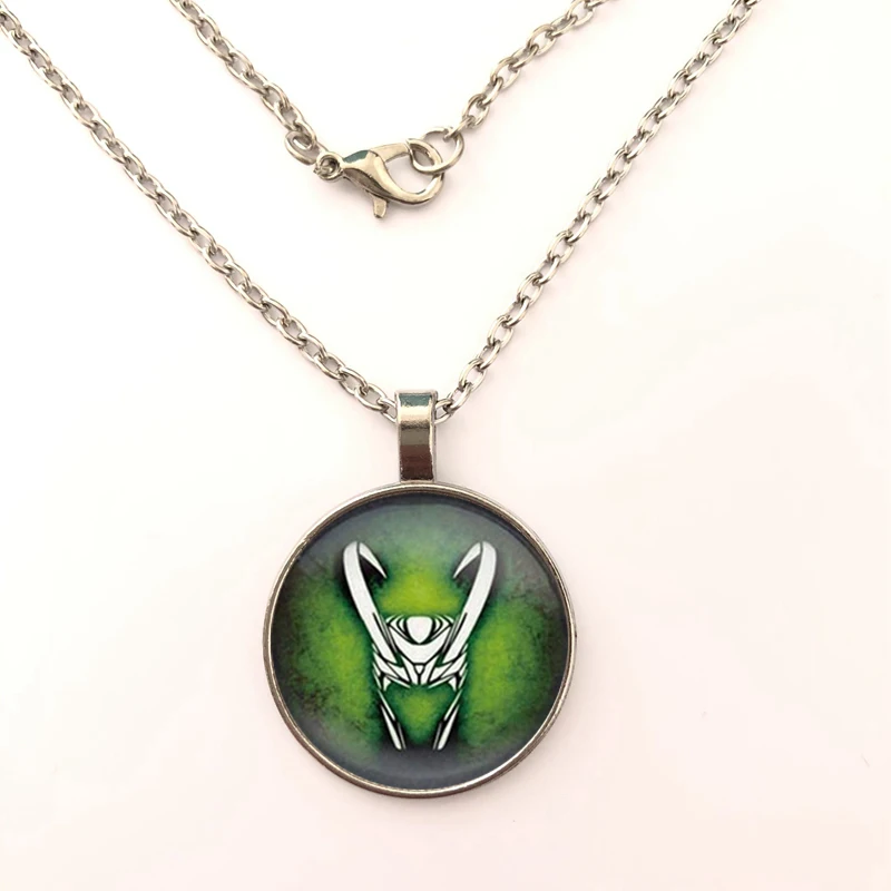 GDRGYB 2019 Loki God of Mischief стеклянное подвесное ожерелье винтажное массивное ювелирные