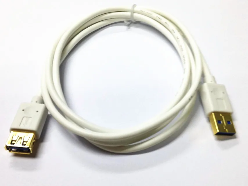 Позолоченный Белые супер изысканные USB 3 0 мужчина к Женский мужчин и женщин