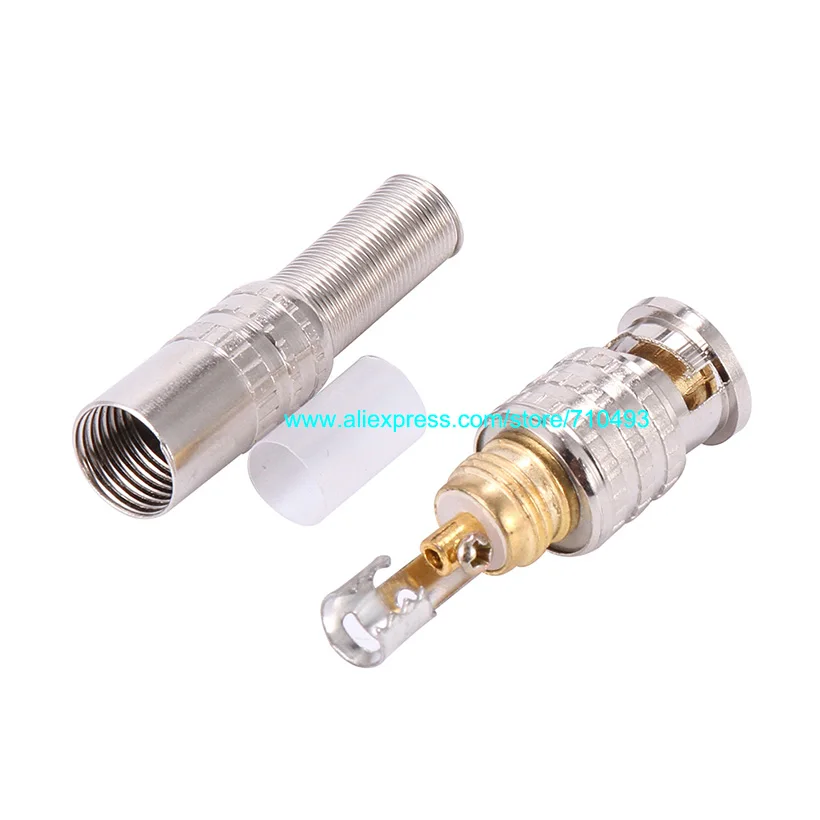 5 шт. разъем BNC мужской без пайки с винтовым штекером для связи с коаксиальным кабелем RG59, адаптер для видеокамеры CCTV и аксессуаров.