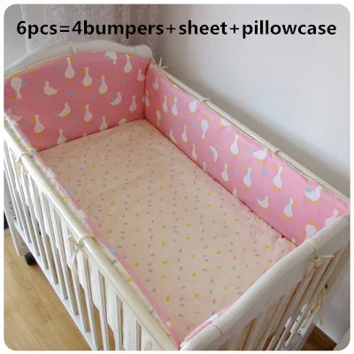 

Discount! 6pcs baby bedding set pillow bumper bed sheet crib bedding set,include(bumper+sheet+pillowcase)