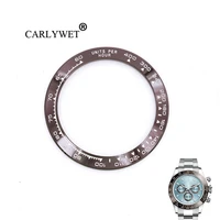 carlywet wholesale high quality ceramic brown with white writing 38 6mm watch bezel for daytona 116500 116520