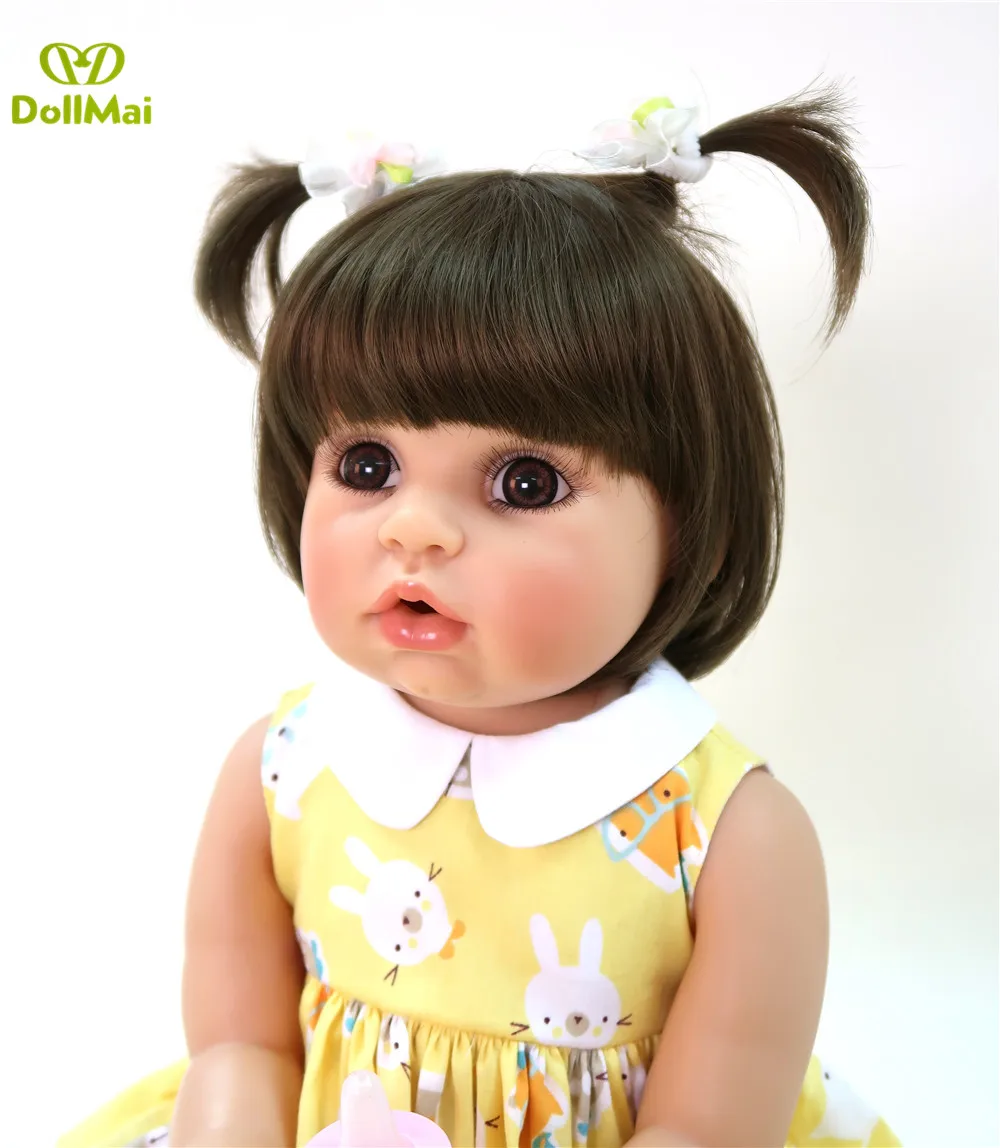 DollMai детский реборн полка виниловый силиконовый Детская кукла игрушки милый
