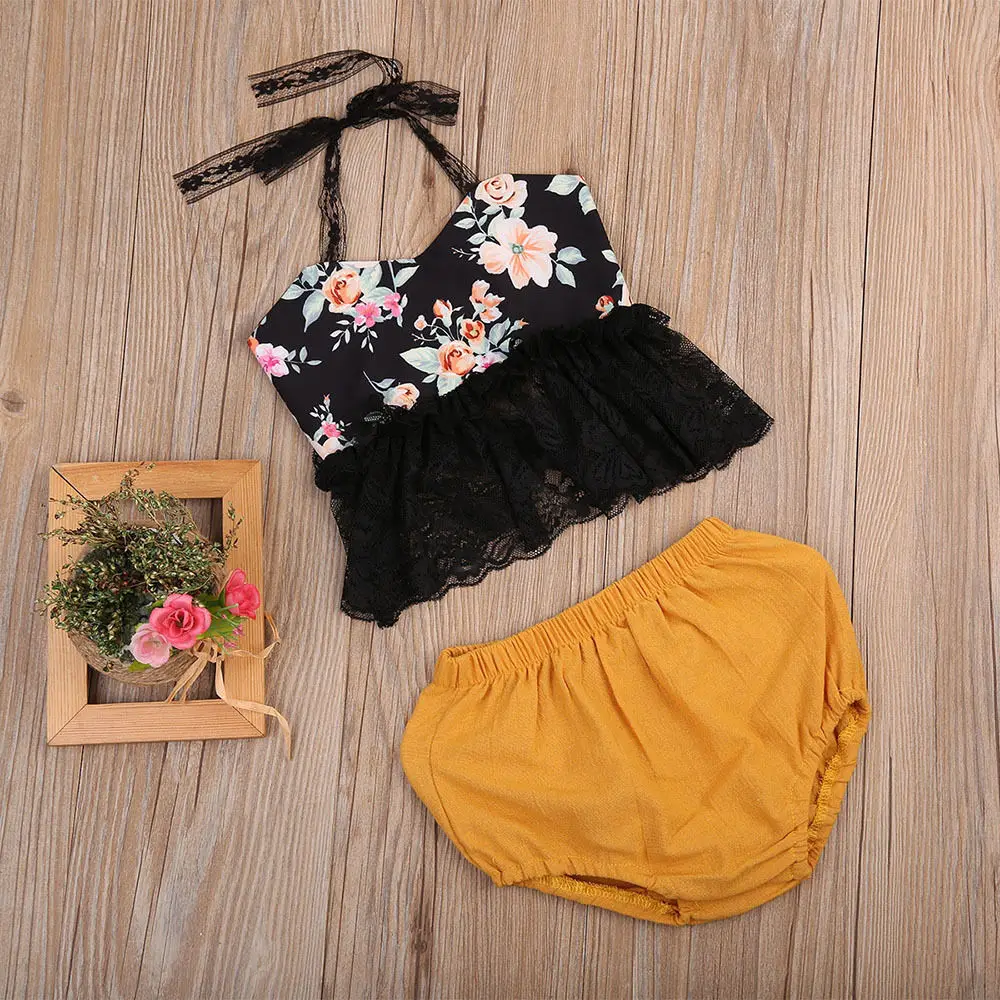 Для маленьких девочек s спинки Кружево Топы корректирующие без рукавов кружевные