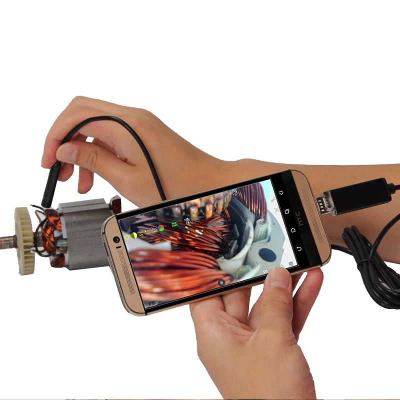 Antscope 7 мм 2 м USB эндоскопа Android 6 светодиодный телефон эндоскоп бороскоп Endoscopio мини