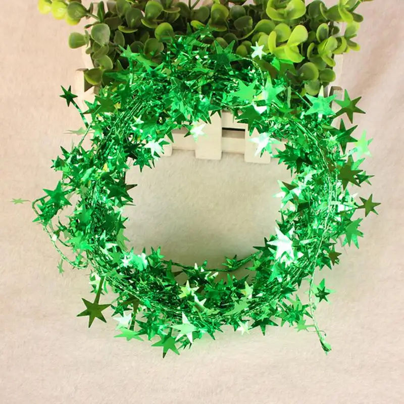 

1PCS 5m Christmas Tree Hanging Star Pine Garland Christmas Decoration Ornament New Year Beautiful Decorations For Home Wholesale