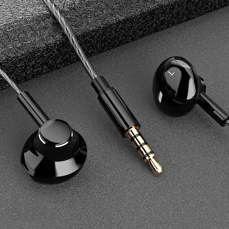 Black 6D стерео наушники проводное управление наушники Бас Звук Наушники для Iphone 7 6s 6 samsung Xiaomi huawei с разъемом 3,5 мм наушники - Цвет: Black