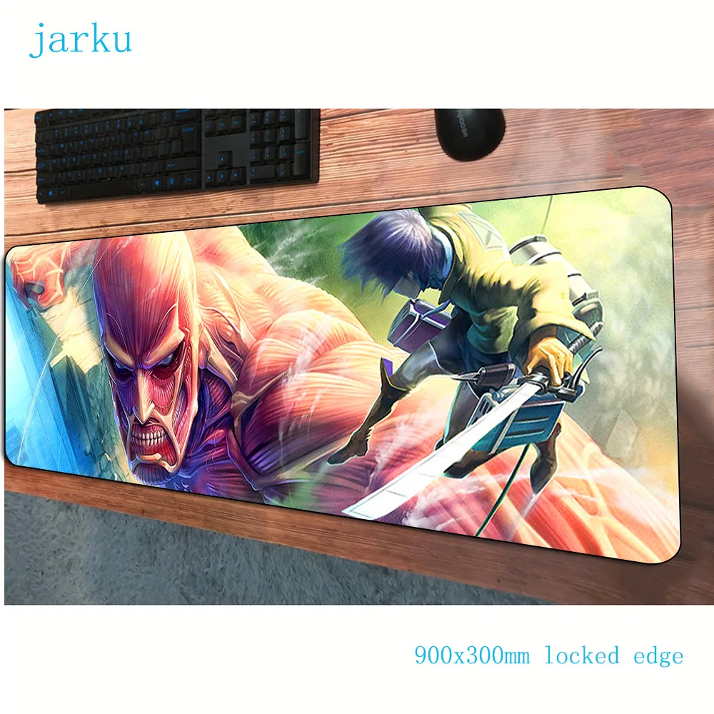 

900x300x2mm attack on titan mouse pad gaming mousepad gamer mouse mat pads game computer HD print padmouse laptop play mats