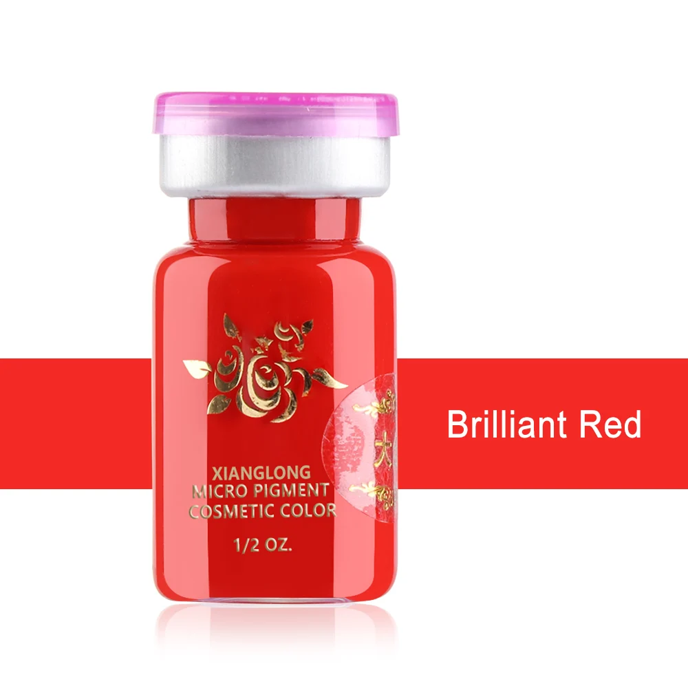 Brilliant Red 1 бутылка, карандаш для бровей, губ, тату, чернила, эмульсии, полуперманентный Макияж Бровей, прочный пигмент, микроблейдинг, инструмент для красоты, принадлежности - Цвет: Brilliant Red