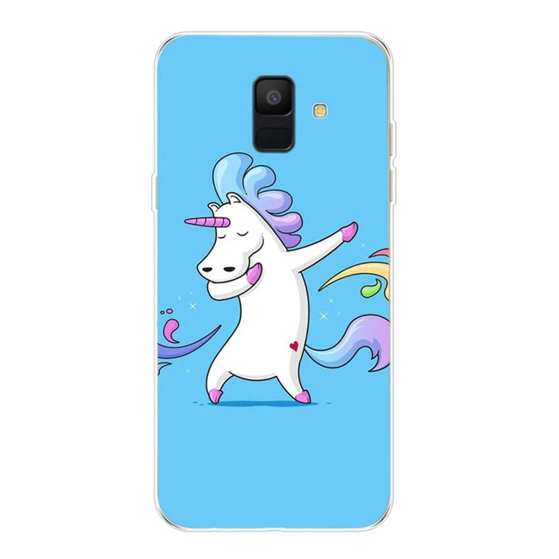 Для Samsung Galaxy A600 A600F чехол A6 2018 чехлы Чехлы из ТПУ цветной мягкий для задней панели