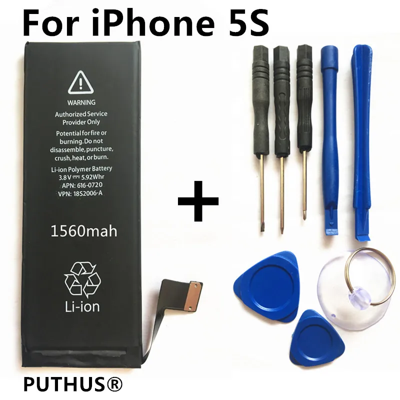 Новая батарея для iPhone 5S 5c сменные батареи настоящая 1560mAh 3 72 V Для iphone 5C с набором