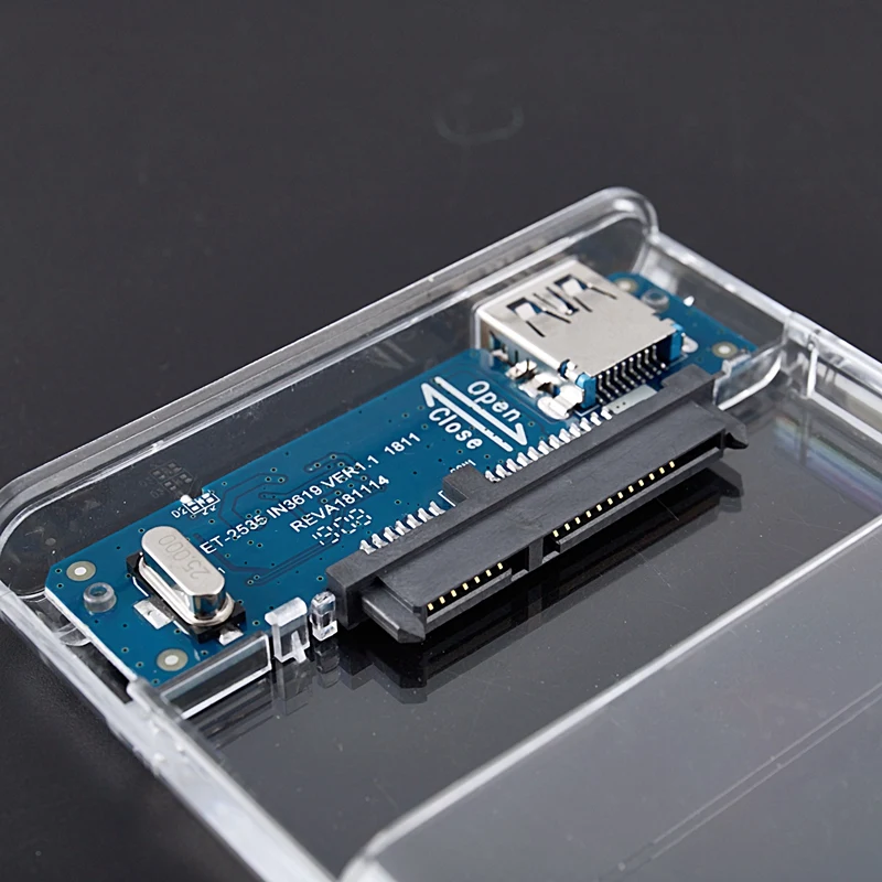 Прозрачный 2 5-дюймовый корпус для жесткого диска Sata к Usb 3 0 адаптер