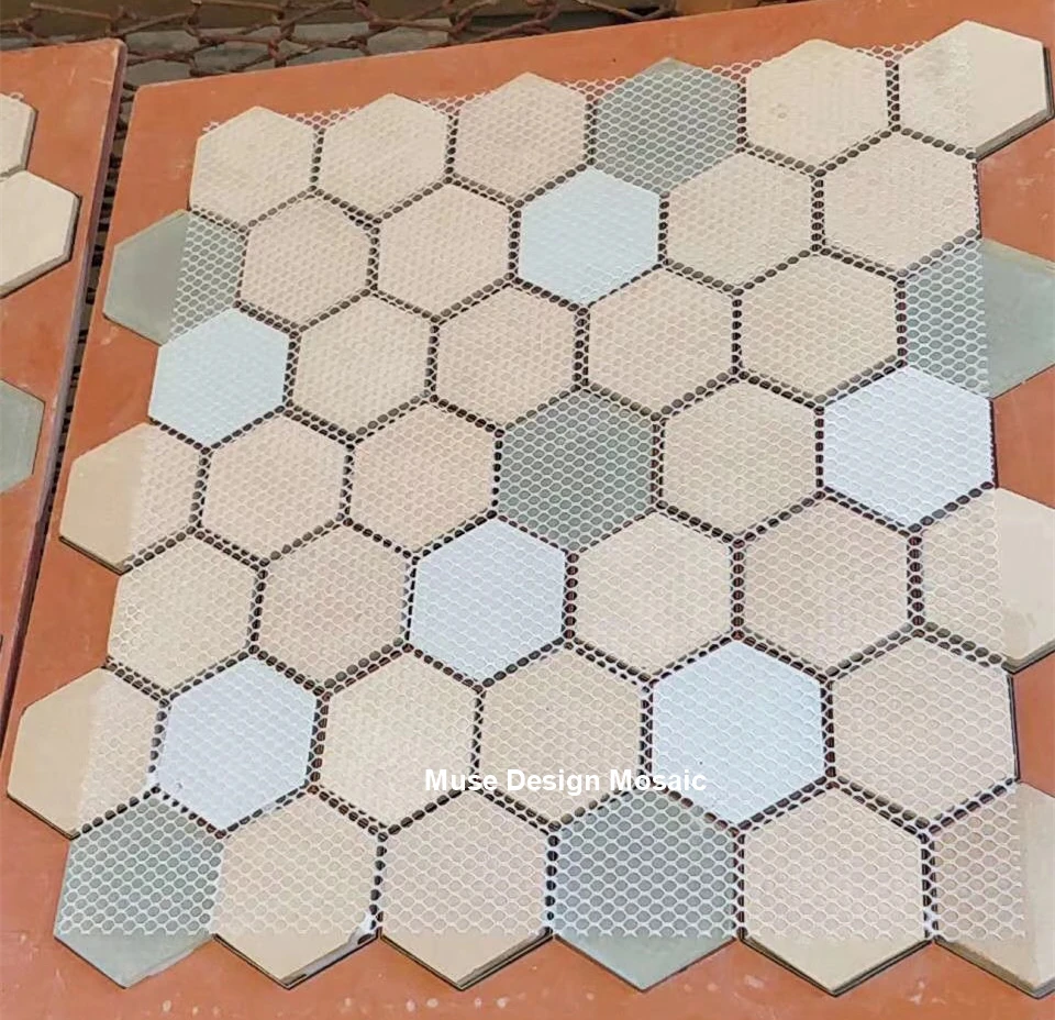 Высококачественная Шестигранная металлическая мозаичная плитка для стен