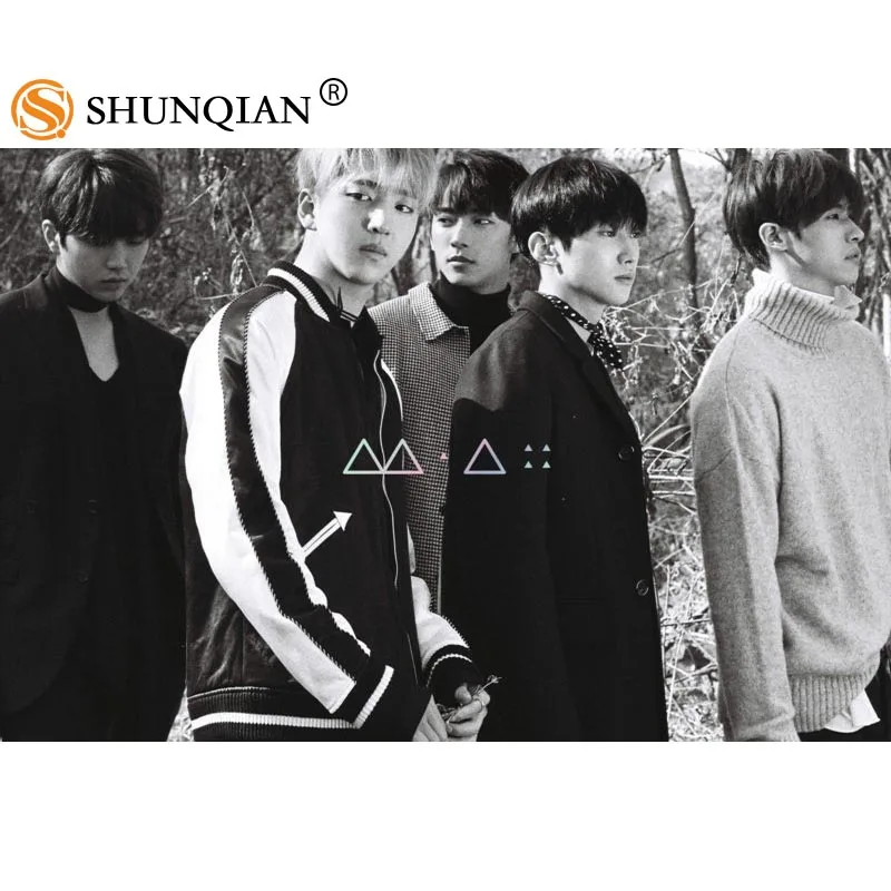 Новое поступление KPOP B1A4 Пользовательские печати шелковой атласной тканевый