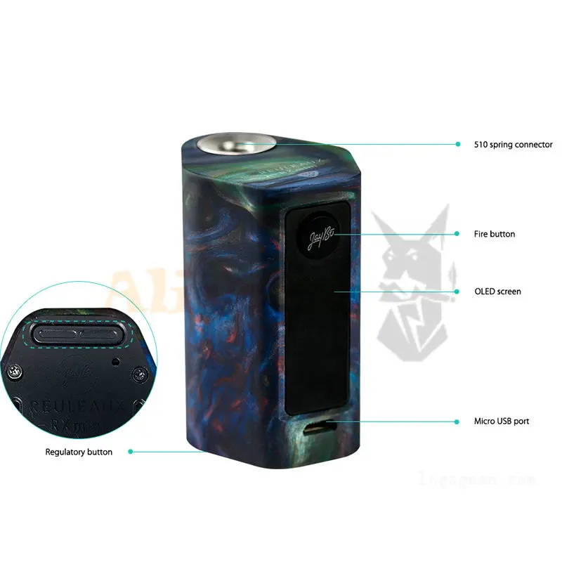 Wismec Reuleaux RX Мини Смолы vape 2100 мАч Версия 80 Вт Поле Mod электронная сигарета батареи
