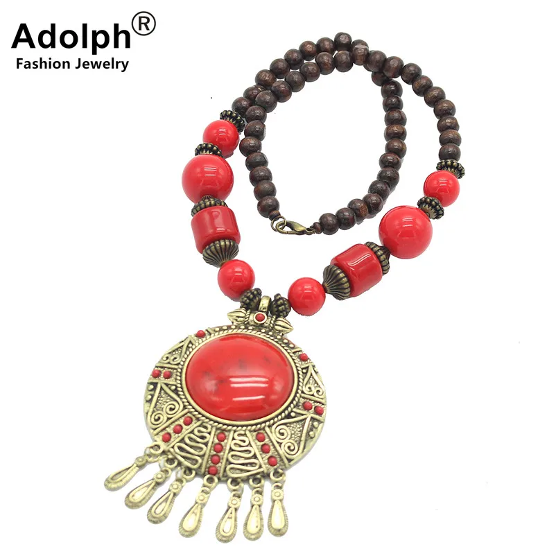 Женское Ожерелье в стиле бохо ADOLPH длинное ожерелье с круглыми кулонами и