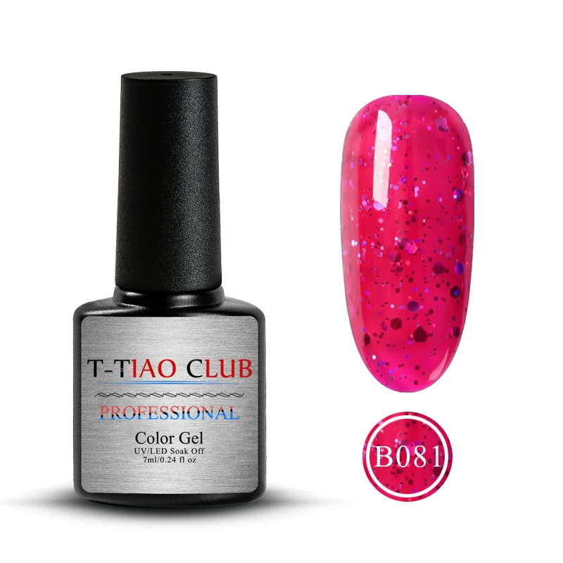 T-TIAO CLUB, 7 мл, синий, черный гель для ногтей с блестками, лак для ногтей, Ультрафиолетовый гибридный, долговечный, впитывающий Праймер, маникюрный Гель-лак для нейл-арта - Цвет: M30509