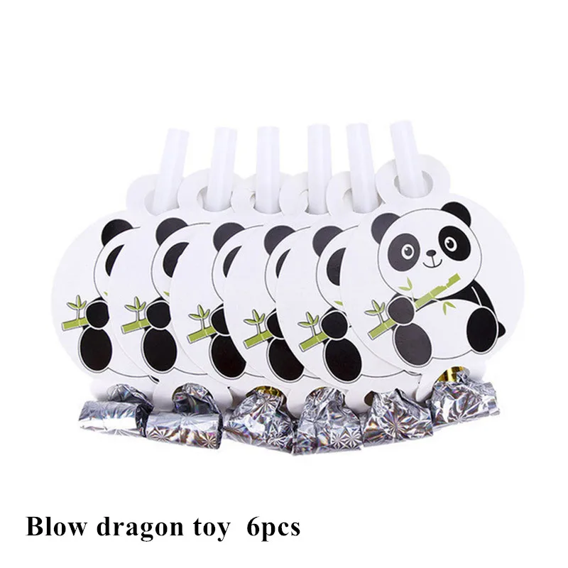 Blowout 6pcs 6 шт./партия одноразовые украшения с рисунком панды тематическая вечеринка на день рождения Хлопушки детское украшение для праздников - Цвет: Blowout 6pcs