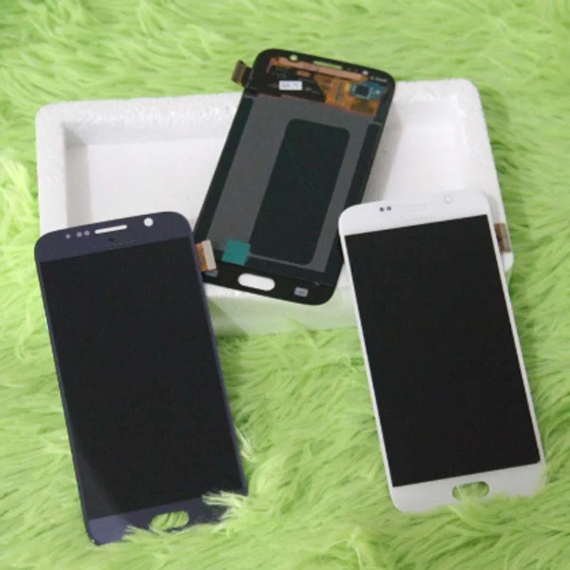 S6 G920 lcd для samsung S6 G920A G920F lcd кодирующий преобразователь сенсорного экрана в сборе с тенью запасные части