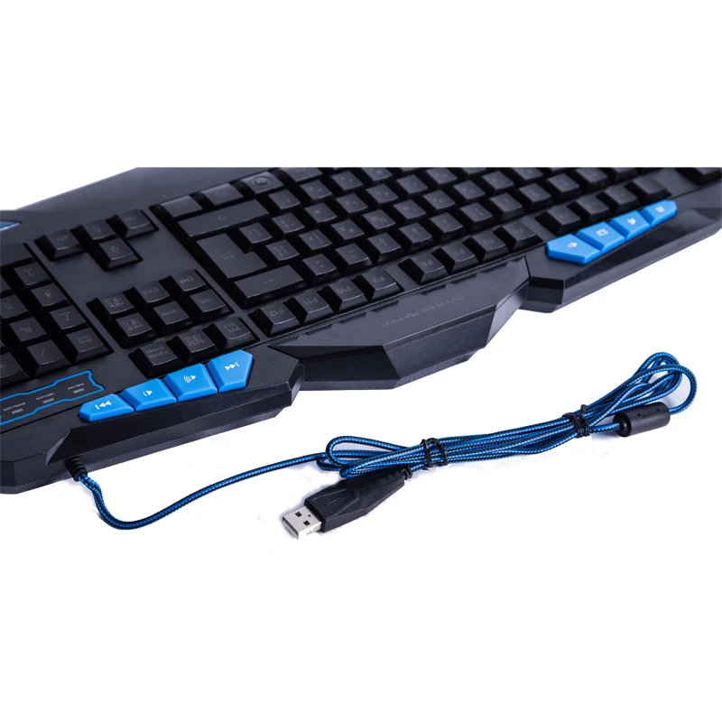 Игровая клавиатура с русской подсветкой компьютерная ussy layouth version проводная USB