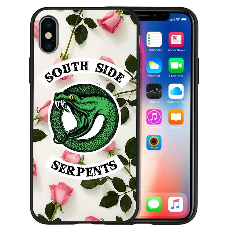 H1303 Американский ТВ ривердейл Southside Serpents для iPhone X XR XS Max 5 5S SE 6 6S 7 8 Plus чехол для телефона Funda Coque Etui - Цвет: H1303
