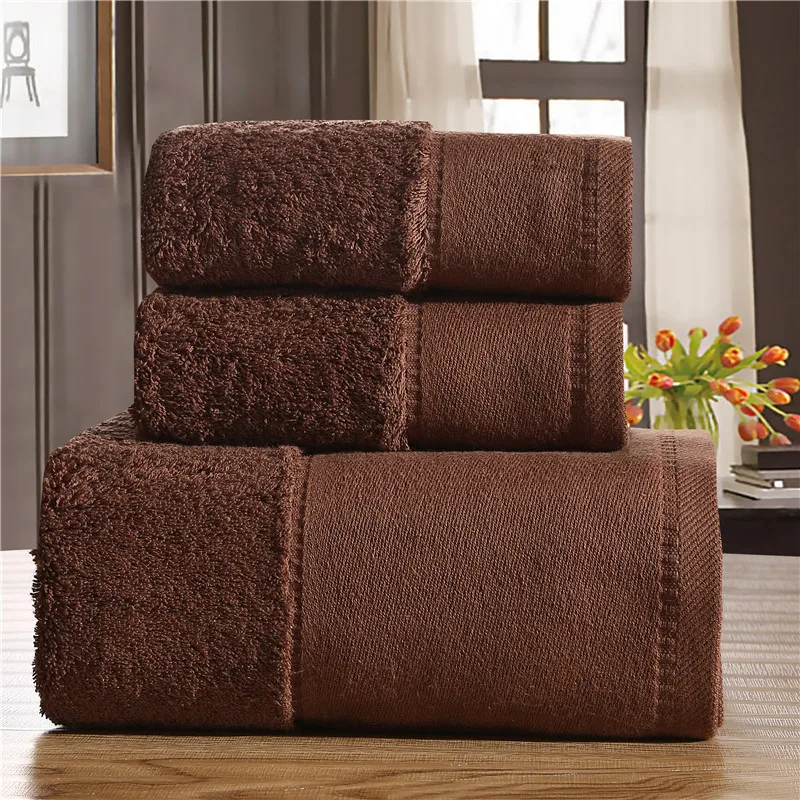 Комплект из 3 предметов Хлопковое полотенце 510gsm одноцветное роскошное банное для