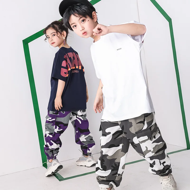 Детская одежда в стиле хип-хоп костюм для джазовых танцев девочек и мальчиков