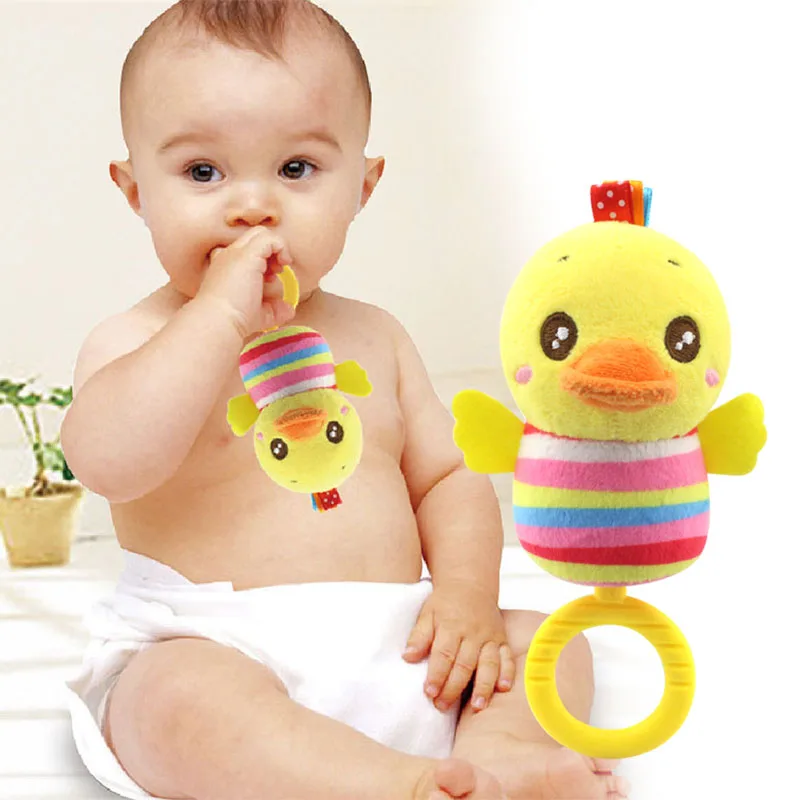 

Baby Plush Toys Plush Cartoon Animals Hand Bell Hanging Toys BM88