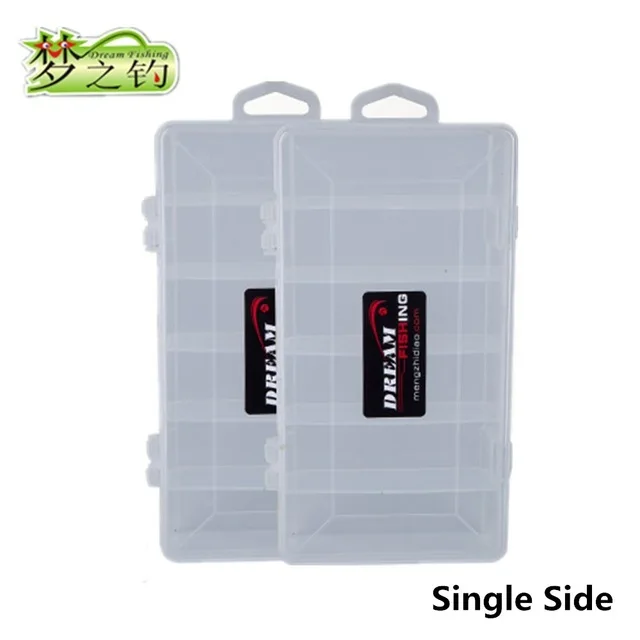 Single Side Мечта рыбалки 21*10,5*3,5 см Портативный Рыбалка Bait box один и двусторонняя рыболовные снасти приманка для хранения пластик аксессуар Коробки - Цвет: Single Side