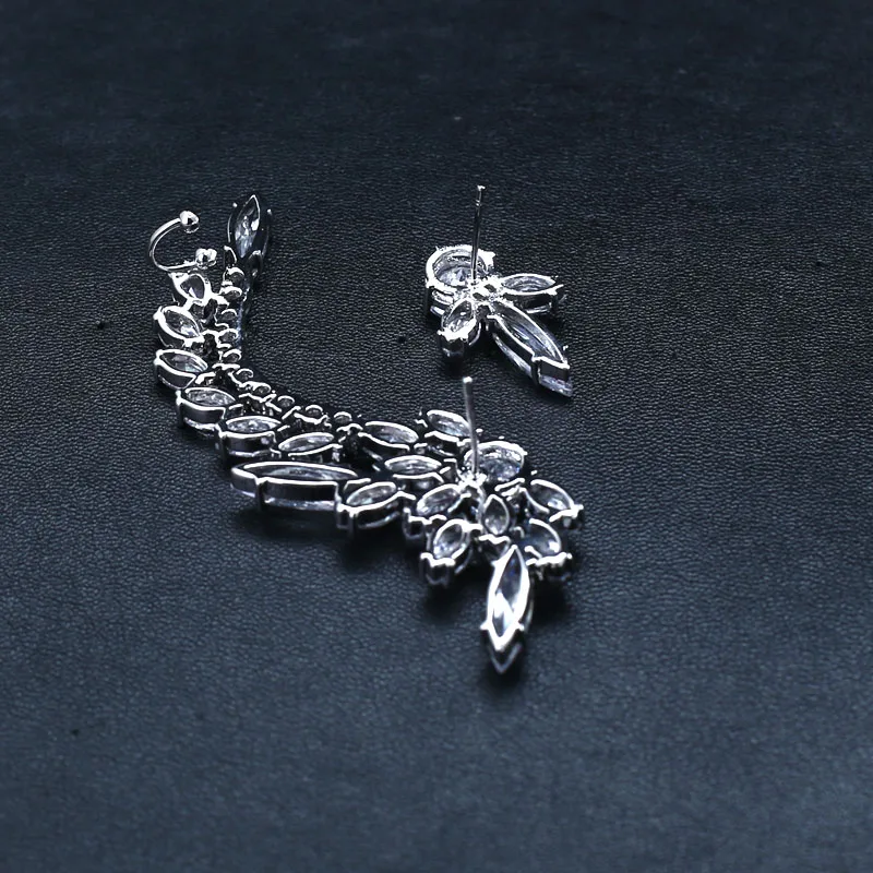 Jankellt чистый белый камень с белым золотом микро закрепка небольшие цветочные