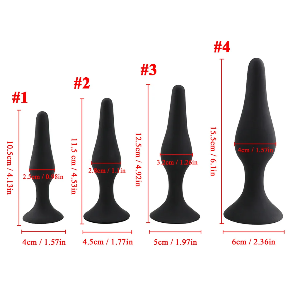 4 шт. силиконовый Анальная пробка массажер простаты анус открытый клизмы