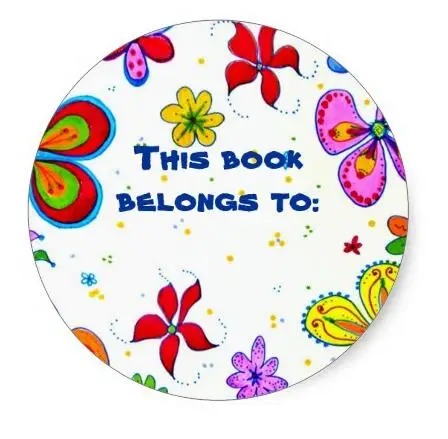 

1.5inch Big Flowers Book ID Stickers