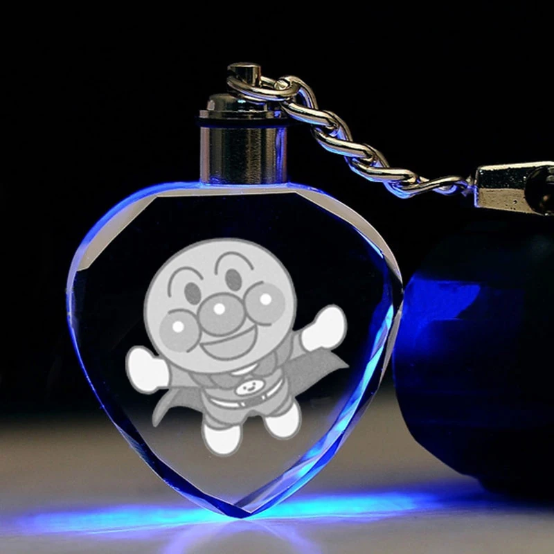 IVYYE Anpanman сердце Форма аниме светодиодный брелки фигурный брелок кристалл игрушка брелок свет брелок унисекс подарки на день рождения новая