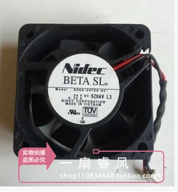 

Nidec D06A-24TS8 01 24 V DC 0.15 A 60*60*25mm cooling fan
